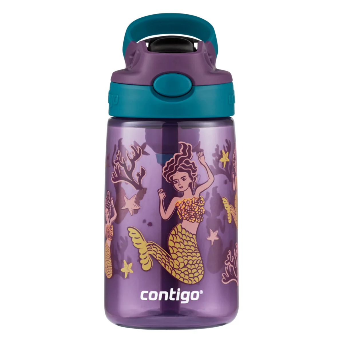 Contigo Easy Clean AUTOSPOUT™ Kids Water Bottle, 420 ml (mermaids)
